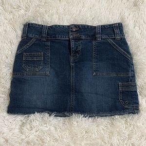 Old Navy jean mini cargo skirt